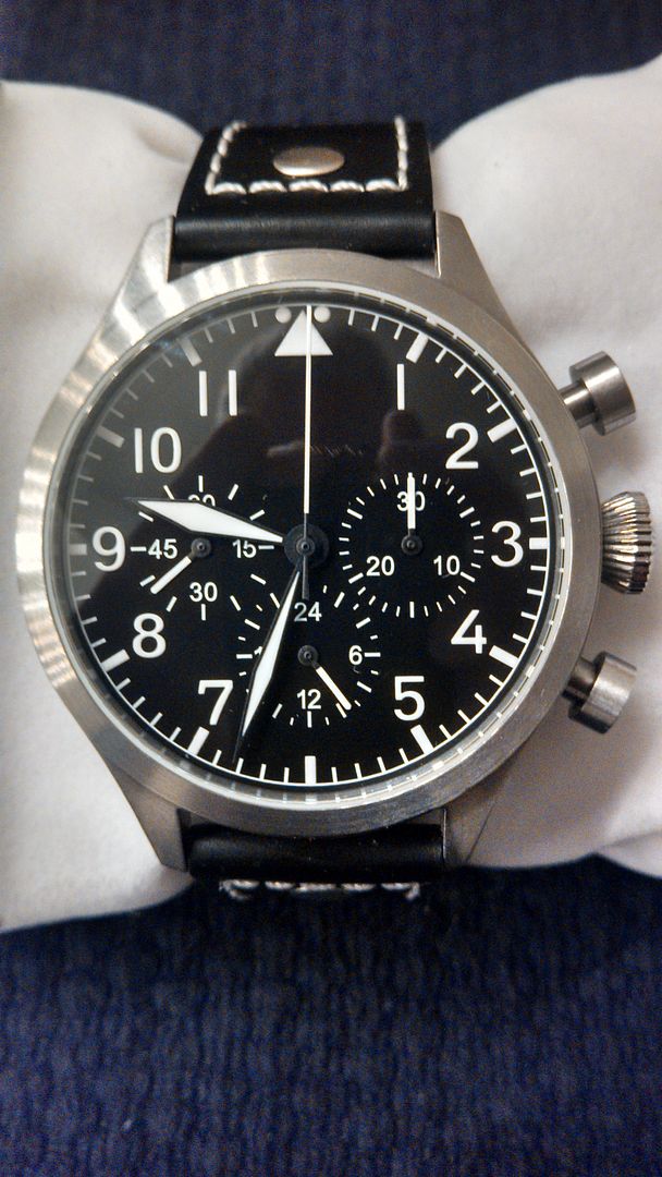 FS *SOLD* TICINO 44mm Handwind Pilot Chronograph, 200 WatchUSeek